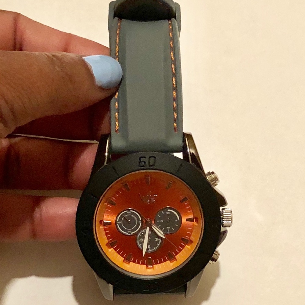 Gray and Orange Watch